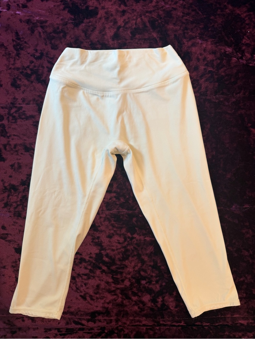 SoftMotion High Waisted Capri Leggings Pastel Yellow